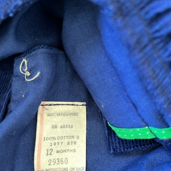 Vintage corduroy sheep appliqué pinafore - Picture 4 of 5